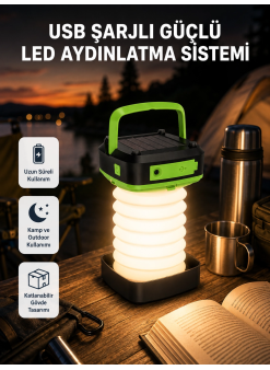 Taşınabilir Şarjlı Led Lamba – Dokunmatik Kontrol, Üç Kademeli Işık Ve Uzun Ömürlü Pil Performansı
