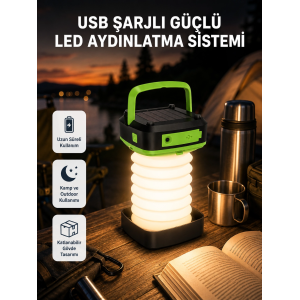 Taşınabilir Şarjlı Led Lamba – Dokunmatik Kontrol, Üç Kademeli Işık Ve Uzun Ömürlü Pil Performansı
