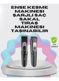 Taşınabilir Şarjlı Saç Sakal Tıraş Makinesi – 3 Taraklı, Sessiz Ve Ergonomik