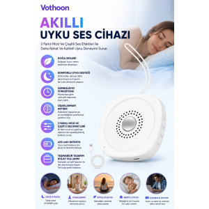 Taşınabilir Şarjlı Uyku Ses Cihazı 2 Farklı Mod Rahatlatıcı Doğa Sesleri Ve Uyku Desteği