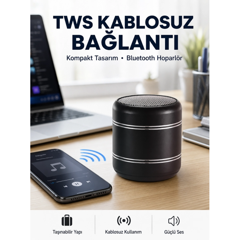 Taşınabilir Silindir Tasarım Bluetooth 5.0 Hoparlör Yüksek Bas Performanslı Yeni Nesil Taşınabilir Silindir Tasarım Bluetooth 5.0 Hoparlör Yüksek Bas Performanslı Yeni Nesil