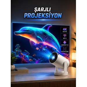 Taşınabilir Sinema Oyun Projektörü Akıllı Projeksiyon Android 11