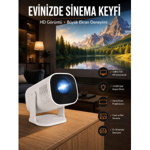 Taşınabilir Sinema Oyun Projektörü Akıllı Projeksiyon Android 11 Yeni Nesil