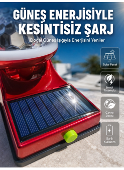 Taşınabilir Solar Led Parti Lambası Usb Şarjlı Renkli Dekoratif Aydınlatma
