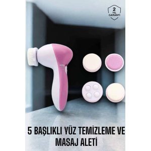 Taşınabilir Yüz Temizleme Cihazı Masaj, Peeling, Temizlik 5 Başlıklı