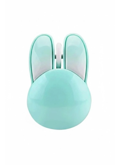 Tavşan Figürlü Kablosuz Mouse Pil Dahil Etiket Hediyeli Mavi