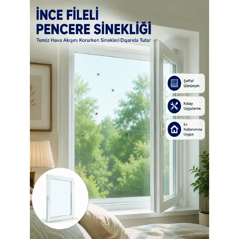 Tek Kanatlı Cırt Bantlı Pencere Sinekliği Tek Kanatlı Cırt Bantlı Pencere Sinekliği