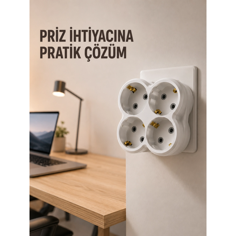 Tek Prizi 4’lü Yapan Priz Çoğaltıcı Direkt Prize Takılan Kablosuz Çoklayıcı Tek Prizi 4’lü Yapan Priz Çoğaltıcı Direkt Prize Takılan Kablosuz Çoklayıcı