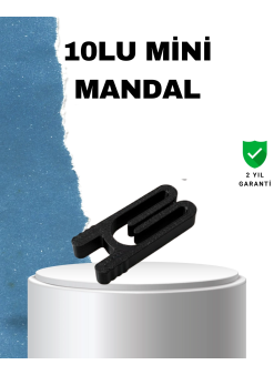 Tekrar Kullanılabilir Poşet Mandalı Siyah 10 Adet