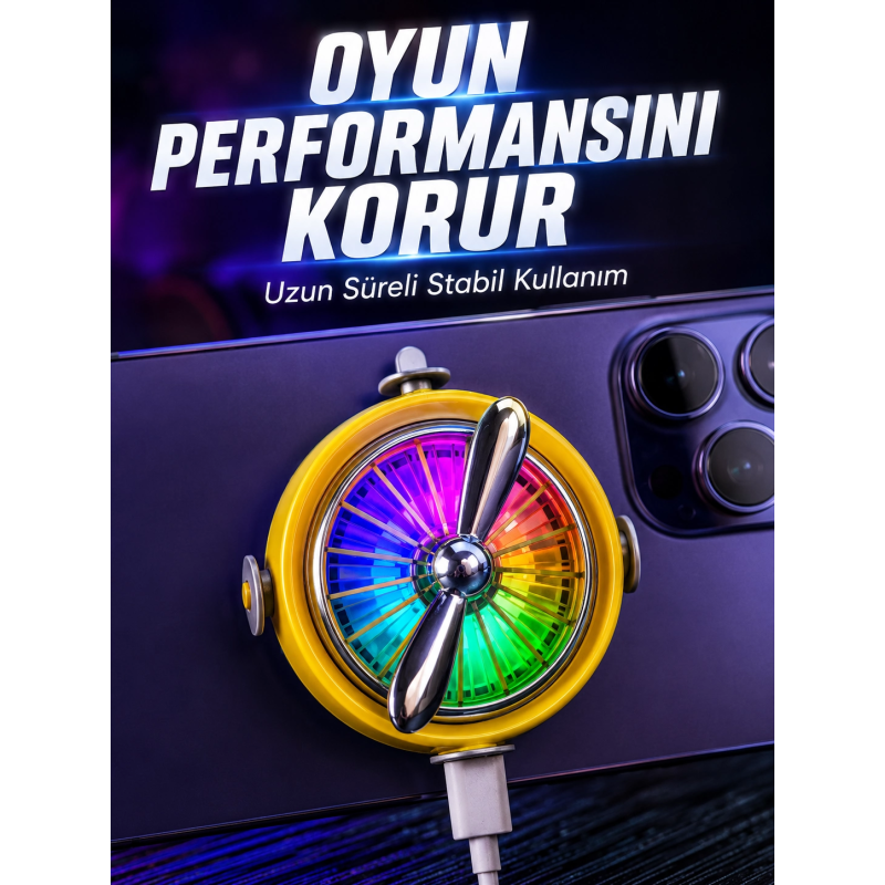 Telefon İçin Rgb Led Manyetik Soğutma Fanı Telefon İçin Rgb Led Manyetik Soğutma Fanı