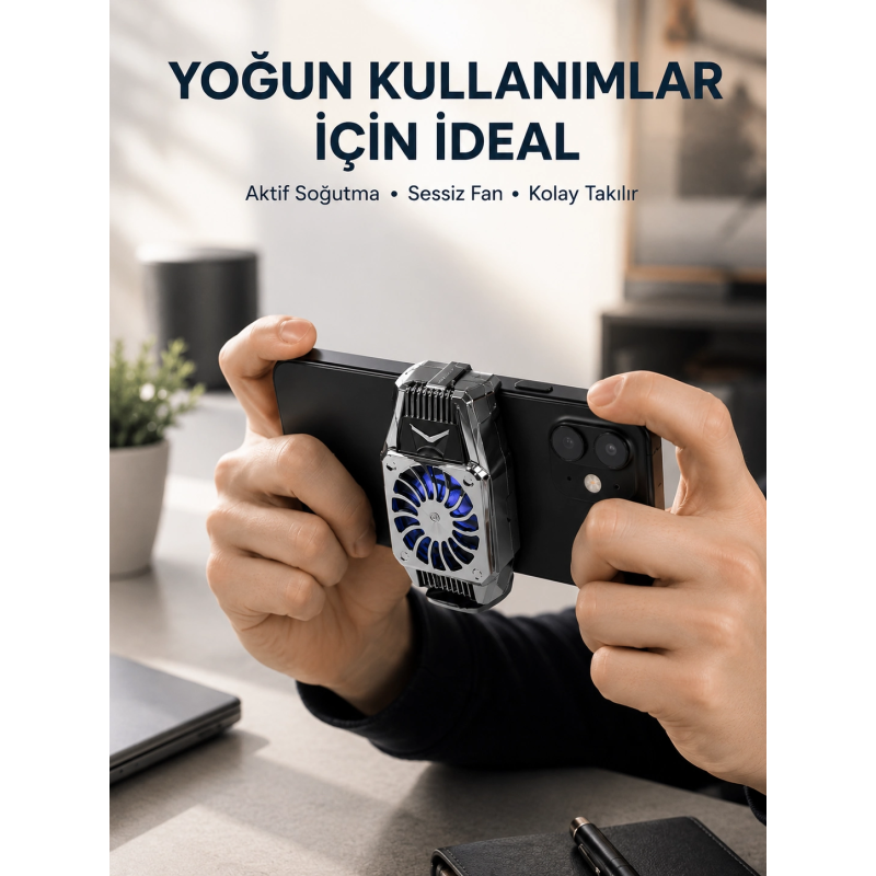 Telefon Isınmasını Azaltan Aktif Fanlı Soğutucu Sistemi Telefon Isınmasını Azaltan Aktif Fanlı Soğutucu Sistemi
