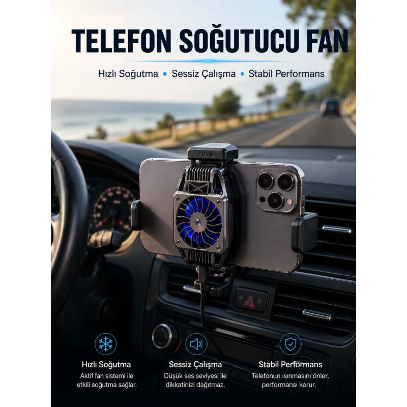 Telefon Soğutucu Fan Aktif Soğutma Sistemi İle Güçlü Performans Telefon Soğutucu Fan Aktif Soğutma Sistemi İle Güçlü Performans