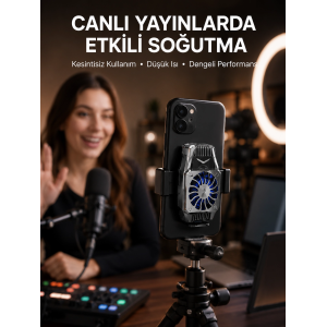 Telefon Soğutucu Fan Güçlü Hava Akışı İle Etkili Soğutma