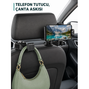 Telefon Tutucu Özellikli Araç İçi Çanta Askısı