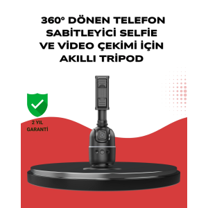 Telefon Ve Kamera Uyumlu 360° Otomatik Takipli Akıllı Masa Tripodu