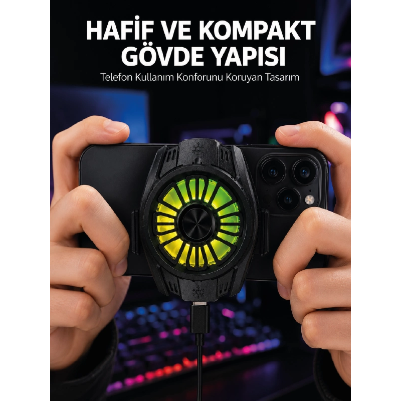Telefon Ve Tablet Uyumlu Manyetik Mobil Soğutucu Fan Telefon Ve Tablet Uyumlu Manyetik Mobil Soğutucu Fan