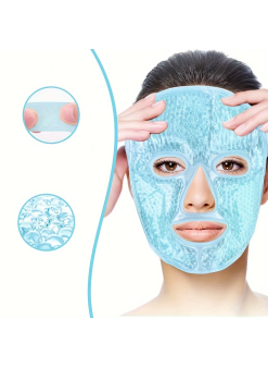 Terapi Jel Yüz Maskesi Soğuk Ve Sıcak Boncuklu Ayarlanabilir Maske (mavi)