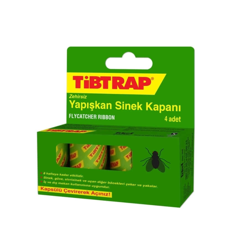 Tibtrap Yapışkan Sinek Kapanı 4 Lü Tibtrap Yapışkan Sinek Kapanı 4 Lü