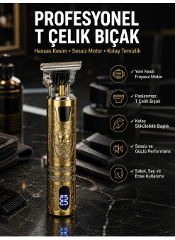 Tıraş Makinesi Çizik Tıraş Paslanmaz Çelik Uzun Ömürlü Şarjlı