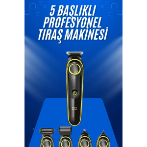 Tıraş Makinesi Şarjlı 5 Başlıklı Burun Ve Kulak Temizleme