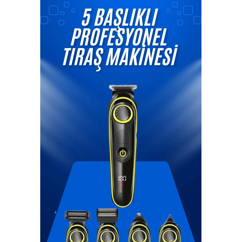 Tıraş Makinesi Şarjlı 5 Başlıklı Burun Ve Kulak Temizleme Tıraş Makinesi Şarjlı 5 Başlıklı Burun Ve Kulak Temizleme