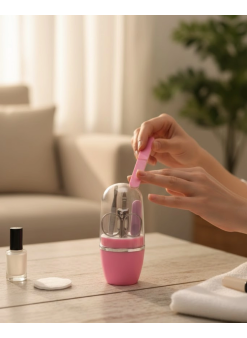 Tırnak Bakım Manikür Pedikür Seti 4 Parça Pembe Minimal Ve Dayanıklı