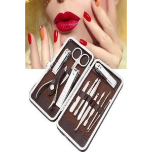 Tırnak Bakım Seti Tırnak Düzeltme Batık 12 Parça Çanta Tipi Manikür Pedikür