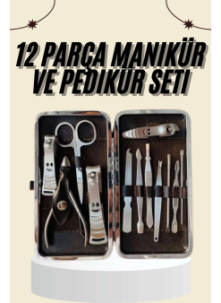 Tırnak Bakımı Tırnak Makası Profesyonel 12 Parça El Ayak Manikür Pedikür Seti