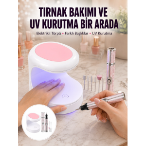 Tırnak Matkabı Ve Led Oje Kurutucu 2’li Profesyonel Bakım Seti Yeni Nesil