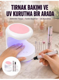 Tırnak Matkabı Ve Led Oje Kurutucu 2’li Profesyonel Bakım Seti Yeni Nesil