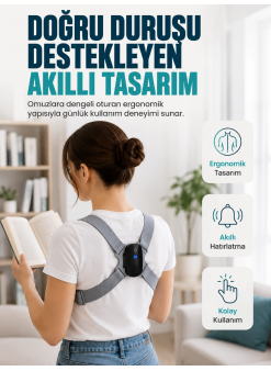 Titreşim Uyarılı Akıllı Düzeltici Günlük Kullanıma Uygun Dik Duruş Cihazı