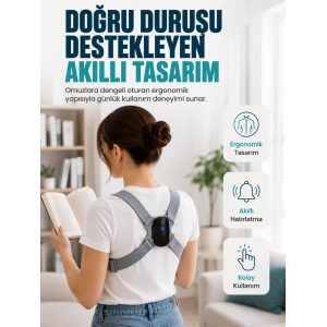 Titreşim Uyarılı Akıllı Düzeltici Günlük Kullanıma Uygun Dik Duruş Cihazı