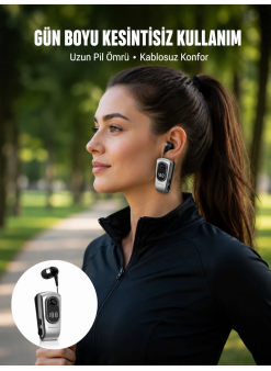 Titreşimli Bluetooth Kulaklık – Uzun Pil Ömrü, Dijital Ekranlı Kablosuz Tasarım Yeni Nesil