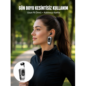 Titreşimli Bluetooth Kulaklık – Uzun Pil Ömrü, Dijital Ekranlı Kablosuz Tasarım Yeni Nesil
