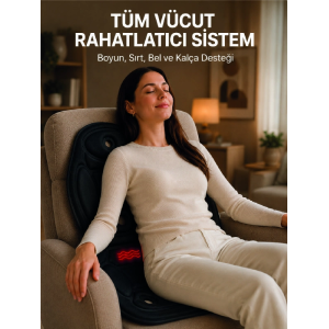 Titreşimli Isıtmalı Koltuk Tipi Masaj Minderi Ergonomik Tasarım
