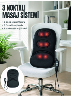 Titreşimli Masaj Koltuk Minderi Kademe Şiddet Ayarlı Isıtma Fonksiyonlu Masaj Pedi