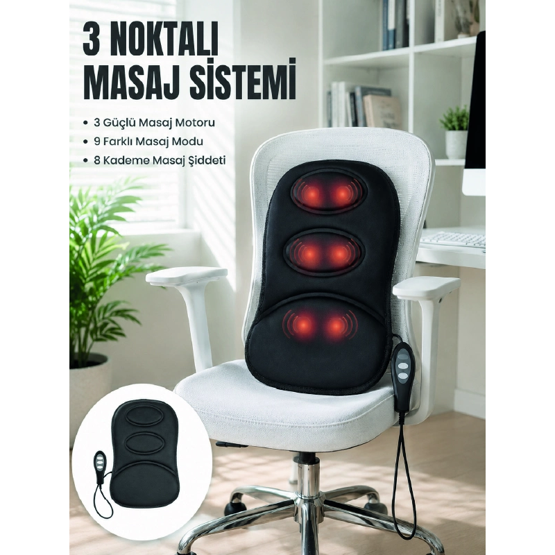 Titreşimli Masaj Koltuk Minderi Kademe Şiddet Ayarlı Isıtma Fonksiyonlu Masaj Pedi Titreşimli Masaj Koltuk Minderi Kademe Şiddet Ayarlı Isıtma Fonksiyonlu Masaj Pedi