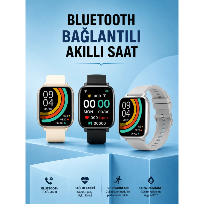 Titreşimli, Sağlık Takipli, Yeni Nesil Akıllı Saat 400mah Batarya Kapasiteli Titreşimli, Sağlık Takipli, Yeni Nesil Akıllı Saat 400mah Batarya Kapasiteli