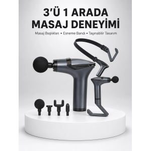 Titreşimli Şarjlı Masaj Aleti 3in1 Fonksiyonel Çok Amaçlı Model Yeni Nesil