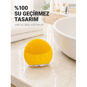 Titreşimli Silikon Yüz Temizleme Cihazı Ayarlanabilir Yoğunluk Su Geçirmez