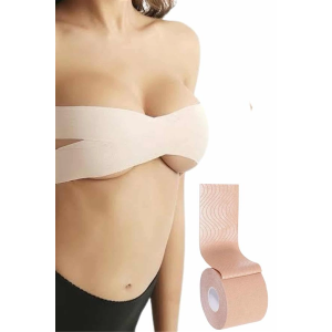 Toparlayıcı Göğüs Bandı Şekillendirici Ten Rengine Uygun Esnek Hassas Ciltlere Uygun