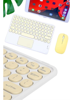 Touchpad Tüm Cihazlara Uyumlu Bluetooth Klavye Touchpad Slim Kablosuz Wifi Q Klavye