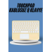 Touchpad Tüm Cihazlara Uyumlu Bluetooth Klavye Touchpad Slim Kablosuz Wifi Q Klavye