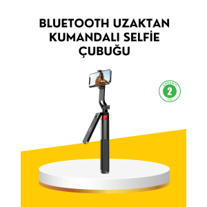 Tripodlu Selfie Çubuğu Uzaktan Kumandalı Canlı Yayın Uyumlu