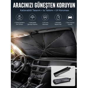 Tüm Araçlar İçin Şemsiye Güneşlik Ön Cama Uygun Özel Kaplama