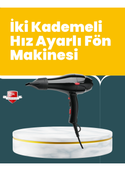 Tüm Saç Tipleri İçin 2200w Güçlü Fön Makinesi