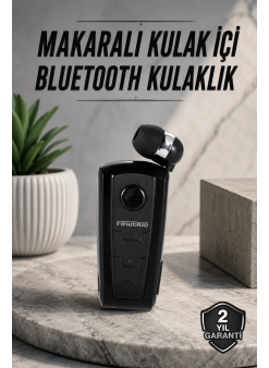 Tüm Telefonlara Uyumlu Mikrofonlu Titreşimli Makaralı Bluetooth Kulakiçi Kulaklık