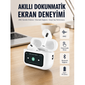 Tüm Telefonlarla Uyumlu Anc Özellikli Dokunmatik Bluetooth Kulaklık Yeni Nesil