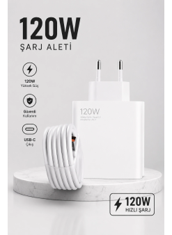 Turbo Hızlı Şarj Destekli 120w Usb-c Şarj Seti
