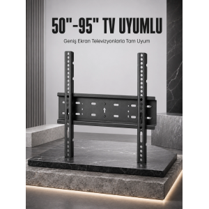 Tv Duvar Askı Atı 50-95 İnç Uyumlu Güvenli Sabit Montaj